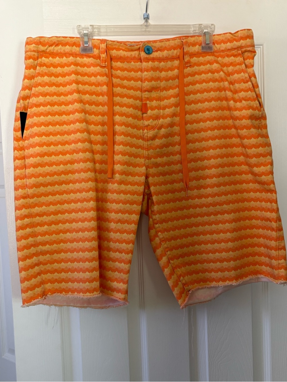Lrg Orange Striped Chevron Swim Shorts